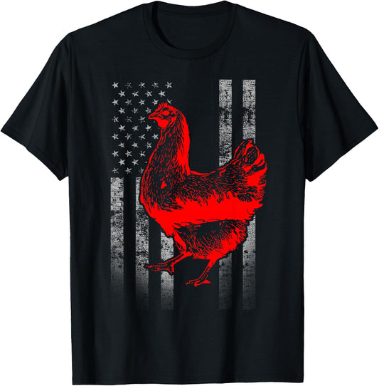 Chicken Farmer Shirt - Cool Chicken Flag Tshirt T-Shirt