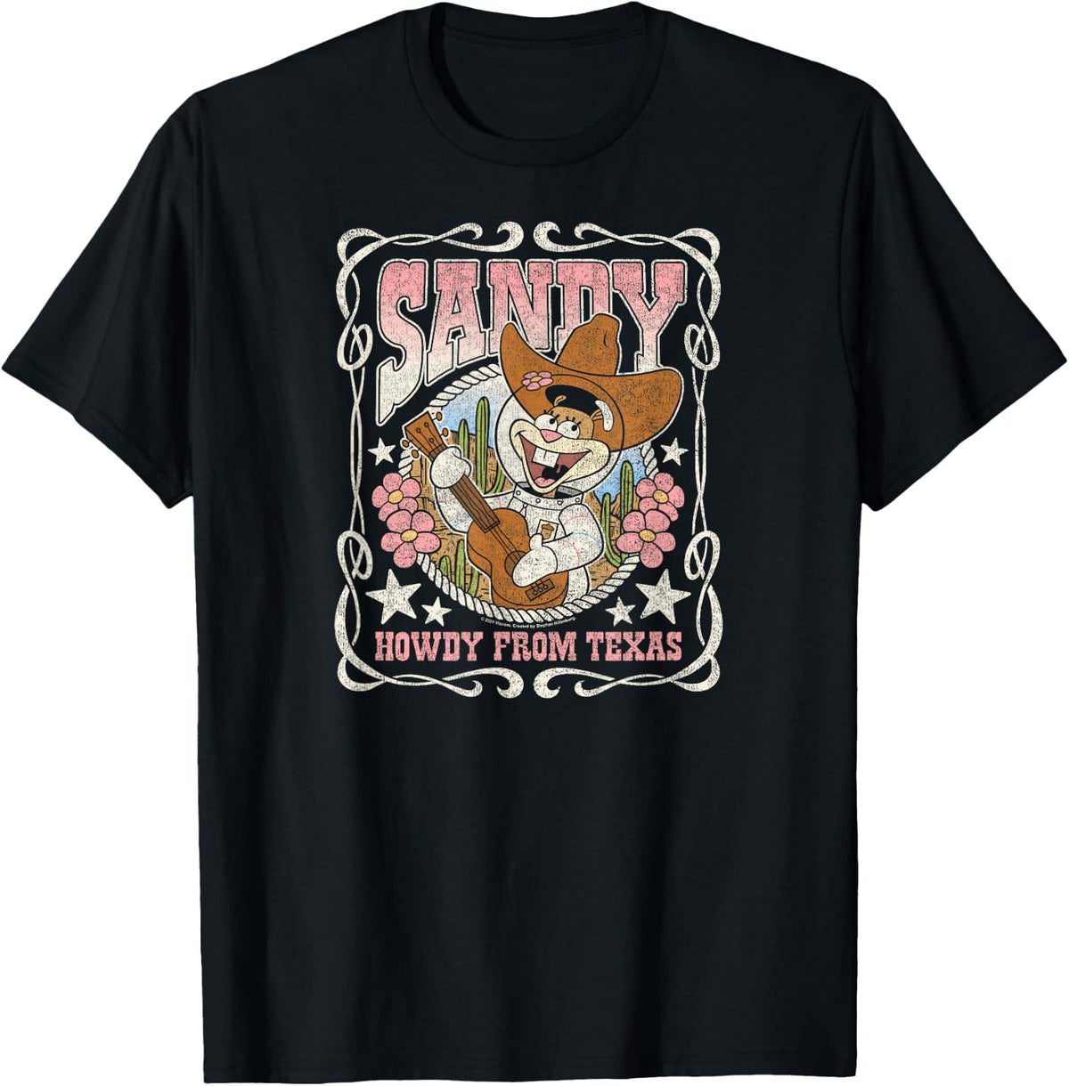 Spongebob Squarepants - Sandy Cheeks Howdy from Texas T-Shirt