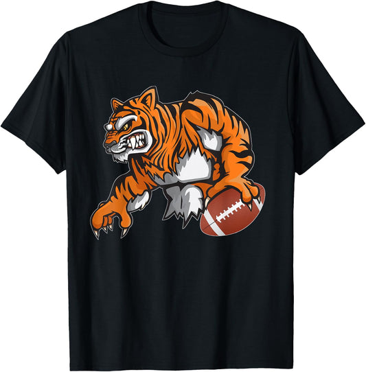 Tiger Football T-Shirt High School College Fan T-Shirt