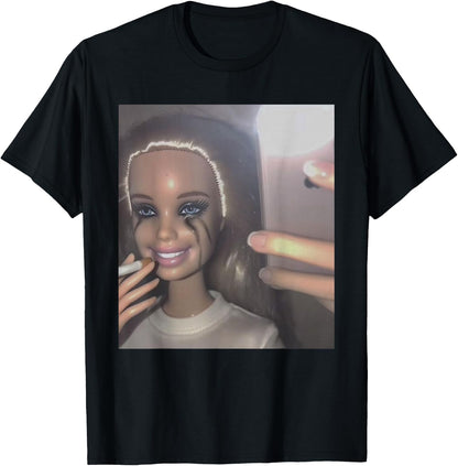 Funny Cry Doll Face Meme Men Women T-Shirt