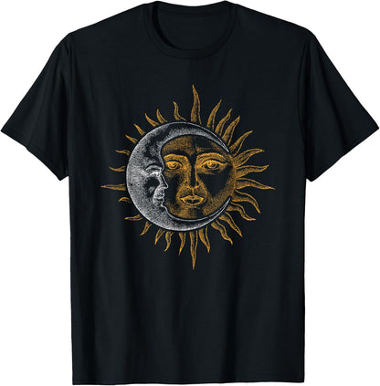 Vintage Astronomy Stars Sun Moon Planets Astronaut T-Shirt