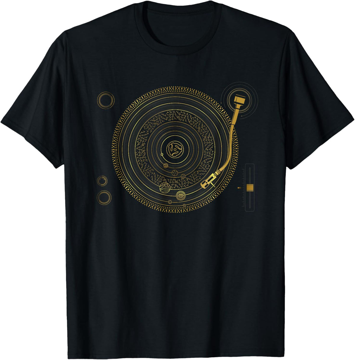 Space DJ Graphic - Solar System Turntable EDM T-Shirt