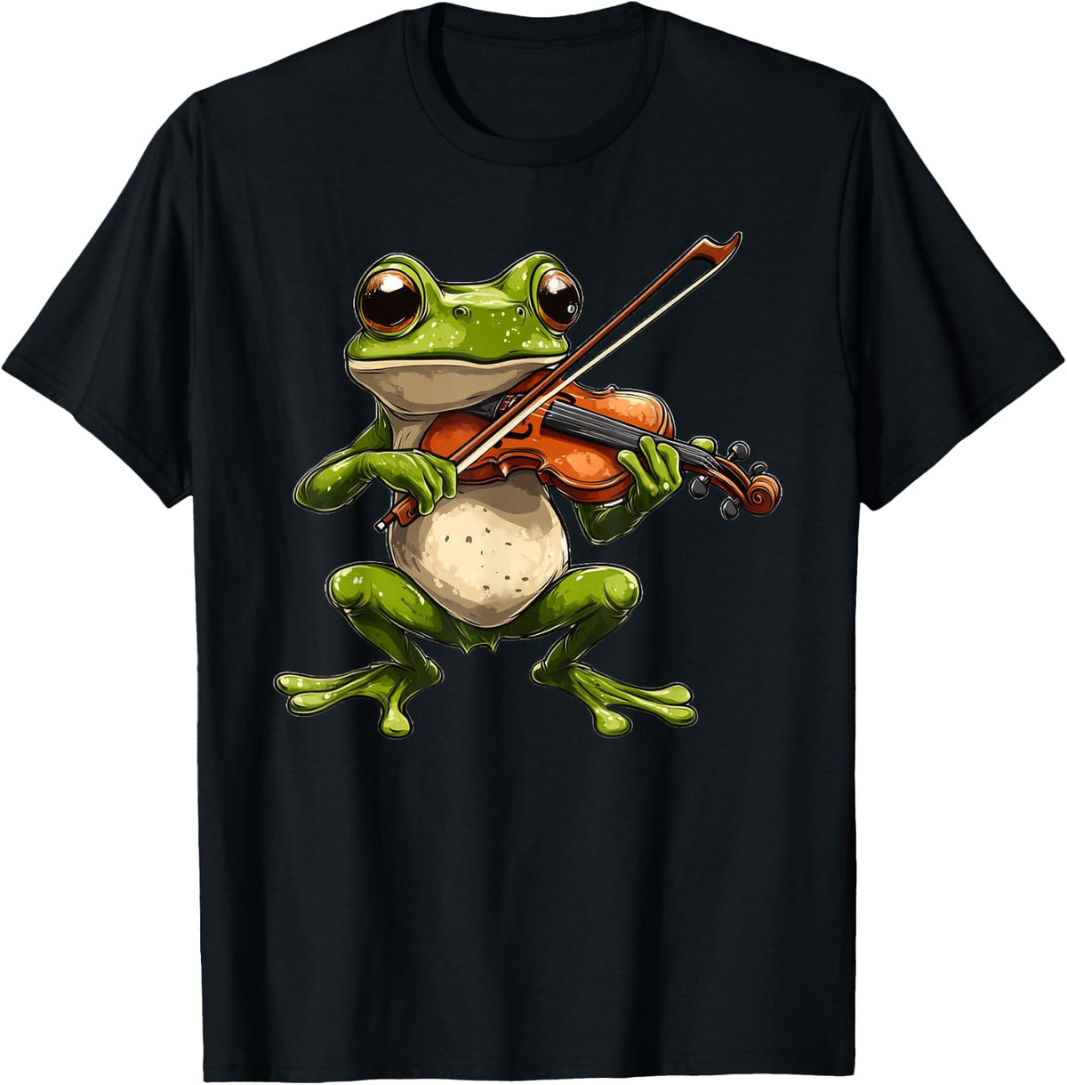 Frog Playing Violin Musician Music T-Shirt
