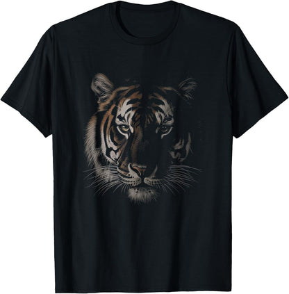Tiger Face Drawing Art Graphic Design T-Shirt