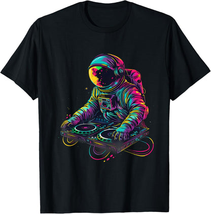 Astronaut Music DJ Beatmaker Techno Turntable DJ Astronaut T-Shirt