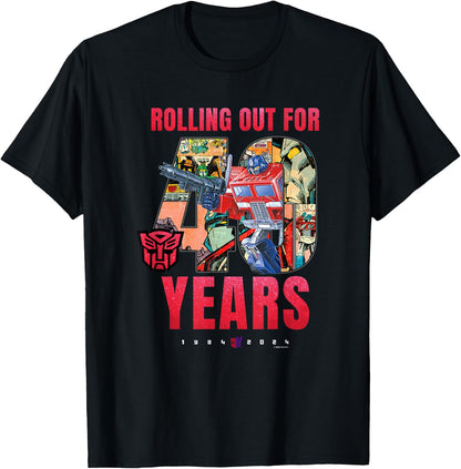 Transformers 40th Anniversary Autobot Vintage Collage Logo T-Shirt