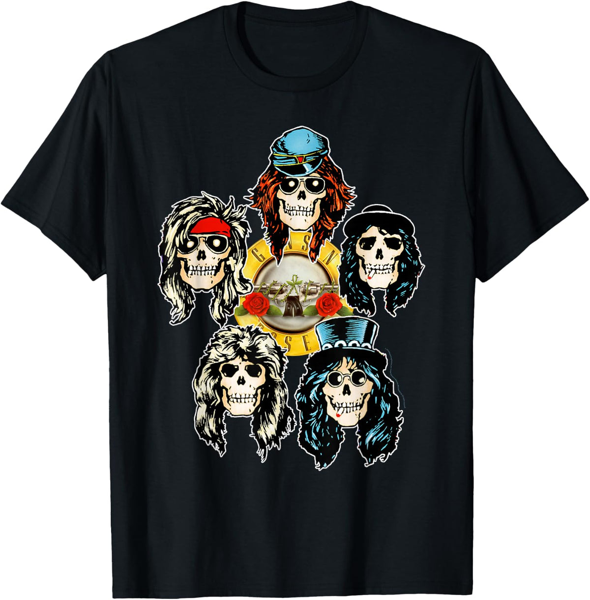 Guns N' Roses Official Skull Heads T-Shirt