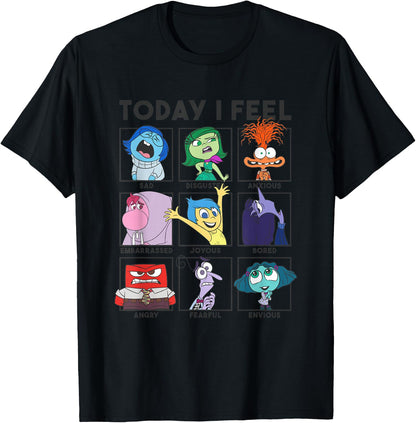 Disney Pixar Inside Out 2 Today I Feel... Vintage Panels T-Shirt