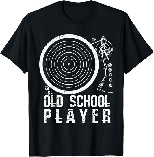 DJ Old School Player Vintage Retro Vinyl Music Gift T-Shirt
