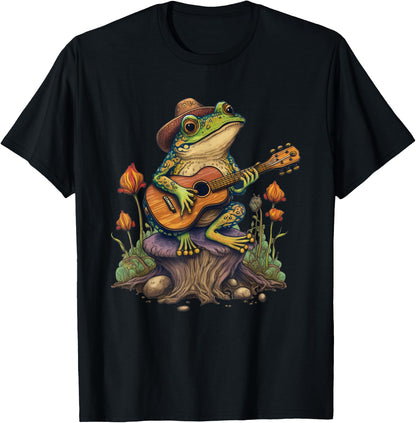Folk Music Frog Playing Guitar T-Shirt