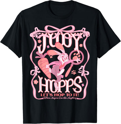 Disney Zootopia 2 Judy Hopps Let's Hop to It! Pink Ribbons T-Shirt
