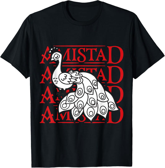 AMISTAD House of Friendship Red Retro Groovy Social AMISTAD T-Shirt