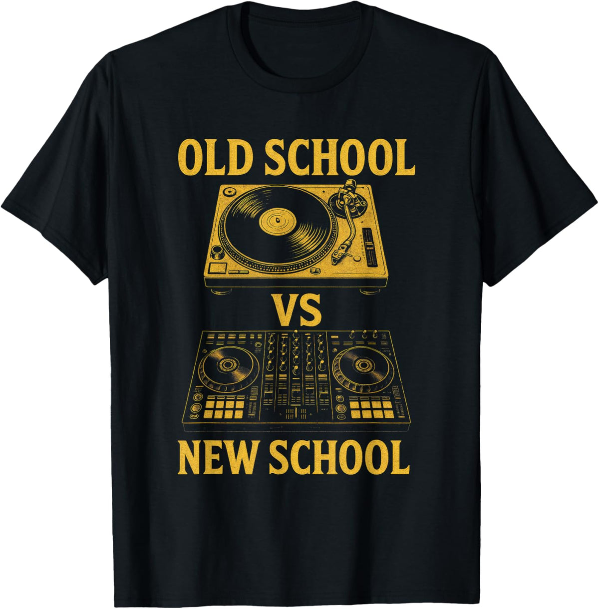 Old School VS NEW School - DJ Turntable Mixing T-Shirt