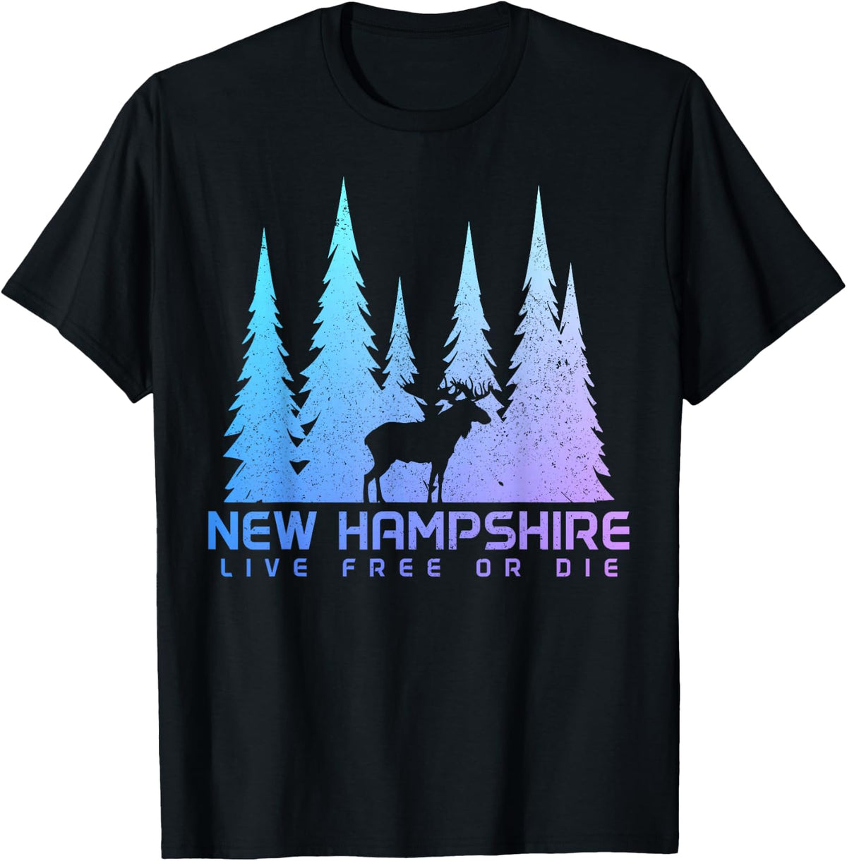 New Hampshire Live Free Or Die Moose Nature Lover T-Shirt