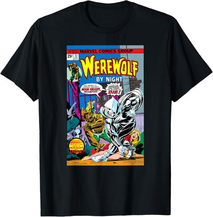Marvel Moon Knight Werewolf by Night Vintage Comic Halloween T-Shirt