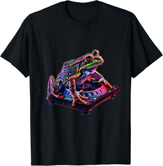 Frog Music DJ Turntable DJ Frog Beatmaker Music Producer T-Shirt