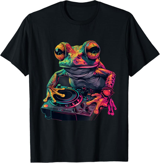 Frog Music DJ Turntable DJ Frog Beatmaker Music Producer T-Shirt