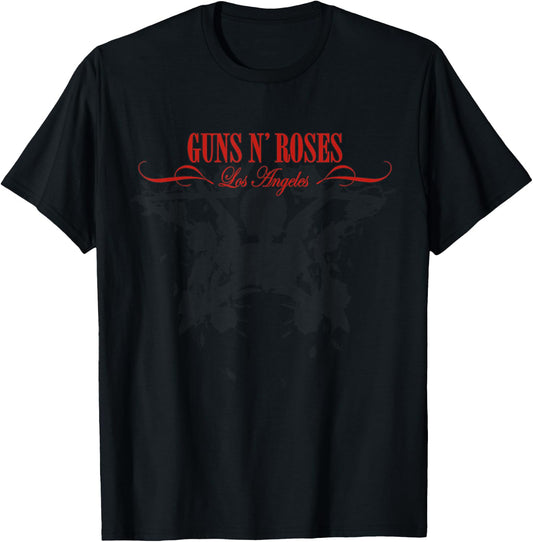 Guns N' Roses Official Los Angeles Skeleton Faded T-Shirt
