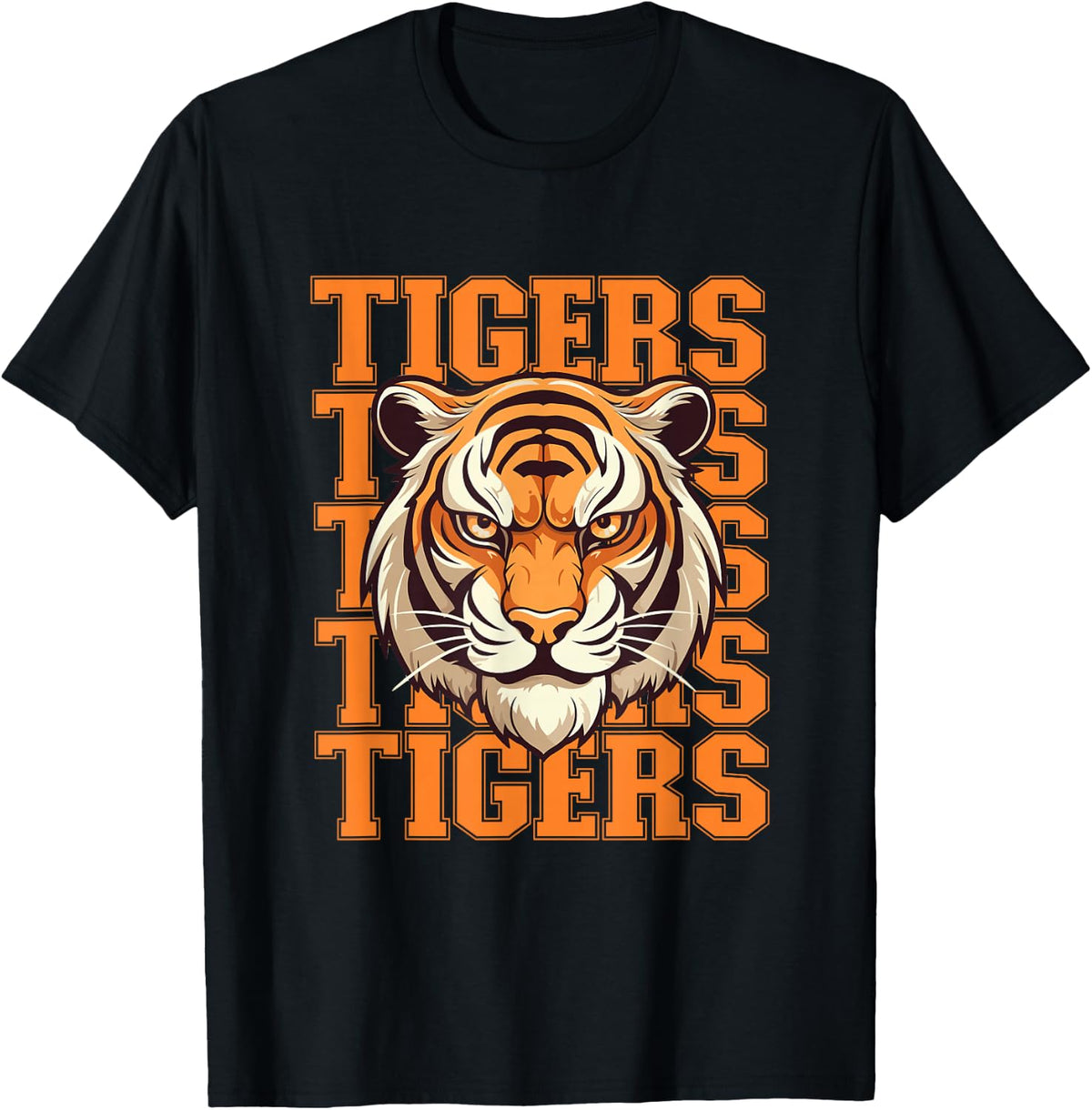 Football Tigers School Sports Fan Team Spirit Tigers Mascot T-Shirt