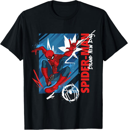 Marvel Spider-Man: New Day Spidey Urban Swing Poster T-Shirt