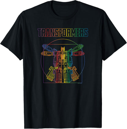 Transformers Pride Vitruvian Optimus Prime Logo T-Shirt