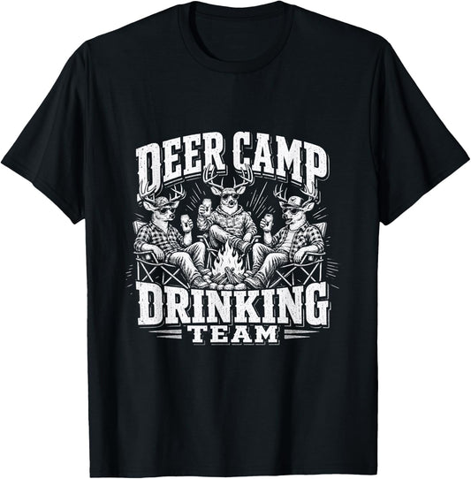 Deer Camp Drinking Team - Funny Buck Deer Hunting T-Shirt