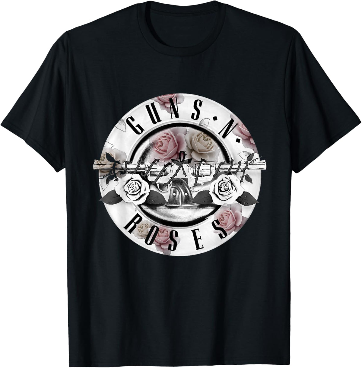 Guns N' Roses Floral Bullet Logo T-Shirt T-Shirt