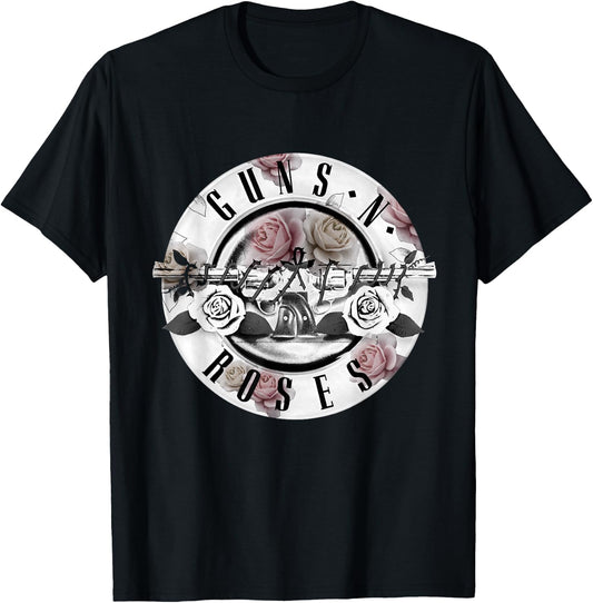 Guns N' Roses Floral Bullet Logo T-Shirt T-Shirt