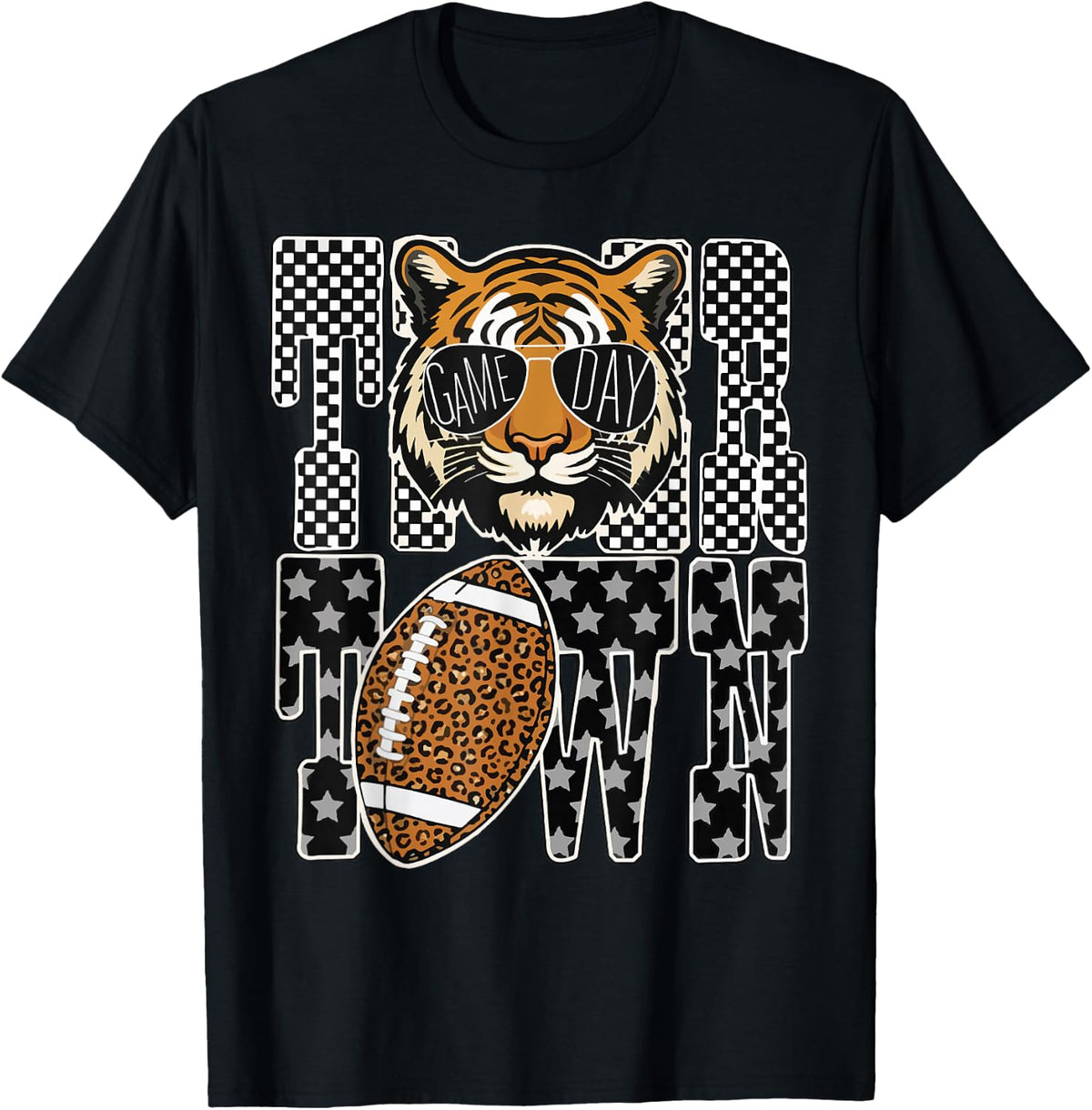 Tiger Town Leopard Football Game Day for Men T-Shirt