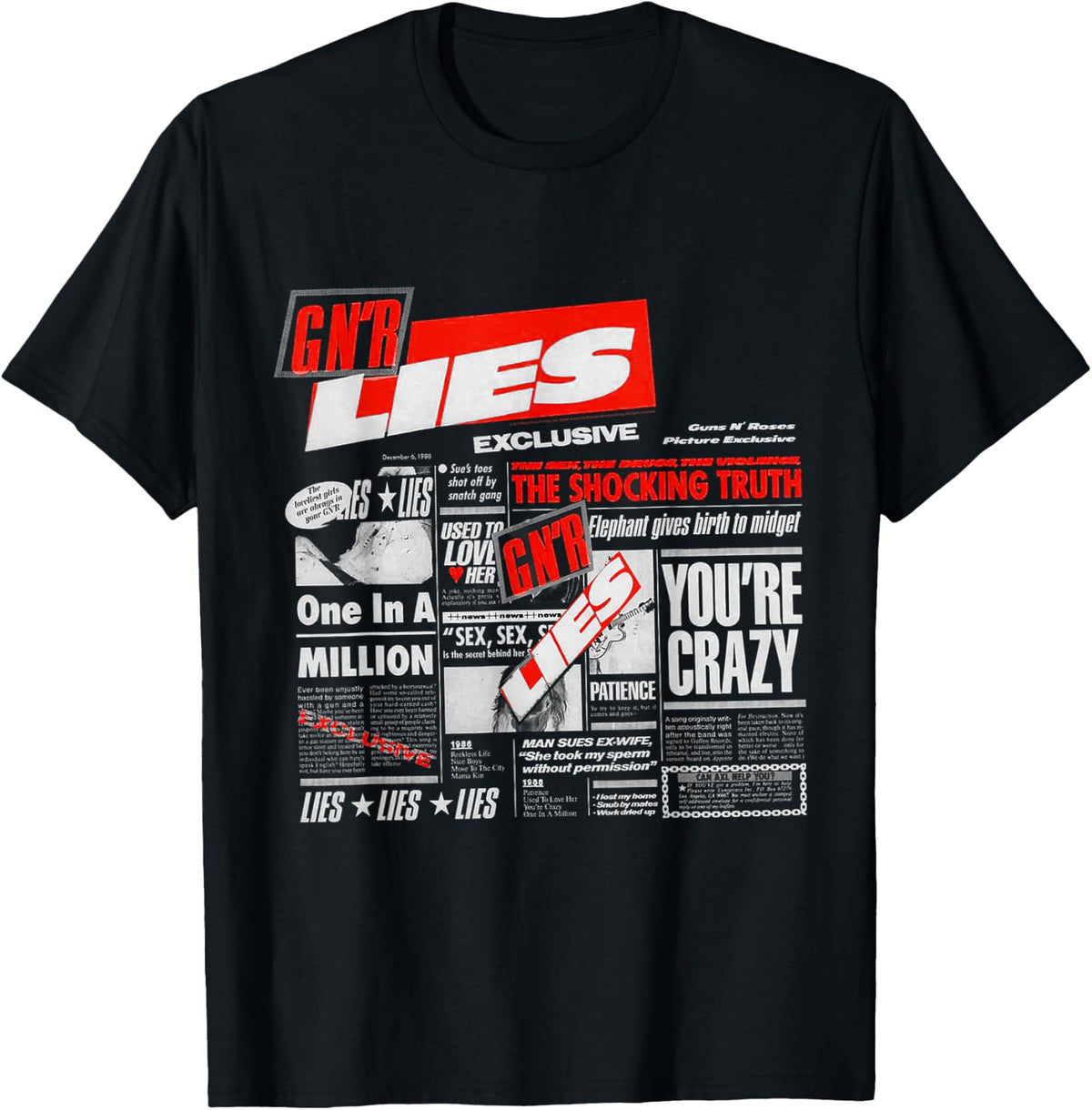 Guns N' Roses Official Lies T-Shirt Small