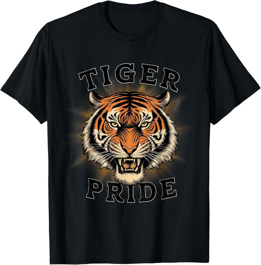 Tiger Pride Fearless Tigers Mascot Vintage School Sports Gam T-Shirt