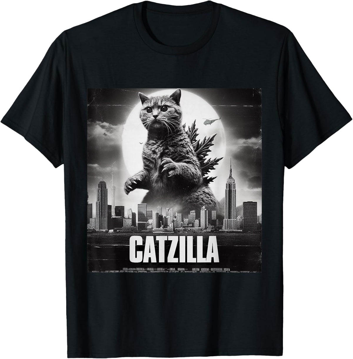 Catzilla Cat Japanese Art Funny T-Shirt