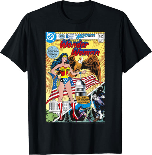 DC Comics Wonder Woman Vintage Huntress Comic Cover T-Shirt