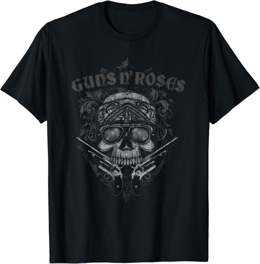 Guns N' Roses Skull Floral T-Shirt T-Shirt