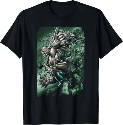 DC Comics Superman Doomsday Destruction T-Shirt - Unisex-Adults, Black, Small, Short Sleeve, Cotton Blend, T-Shirt