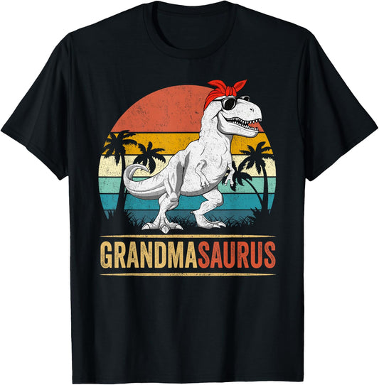Grandmasaurus T Rex Dinosaur Grandma Saurus Family Matching T-Shirt