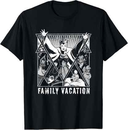 Disney Villains Graphic Print Group Family Vacation Trip T-Shirt