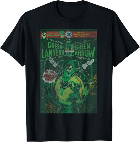 DC Comics Green Lantern and Green Arrow Comic Cover T-Shirt Small