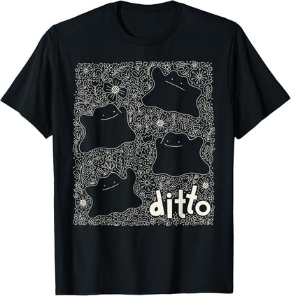 Generation 1 - Ditto Dainty Florals Background T-Shirt