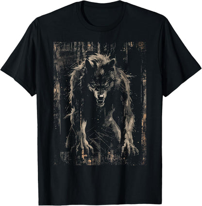 Werewolf Wolf Howling at Full Moon T-Shirt