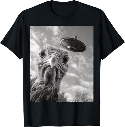 Funny Turkey Selfie UFO Thanksgiving T-Shirt