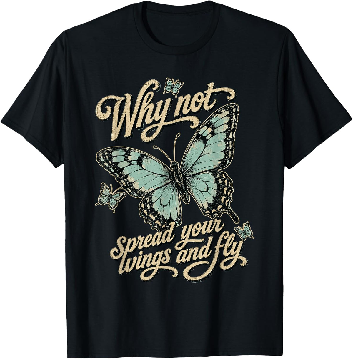 Why Not Spread Your Wings and Fly Butterfly Motivation Women T-Shirt