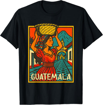 Guatemala Retro Comic Traveling Arco de Santa Catarina Trip T-Shirt
