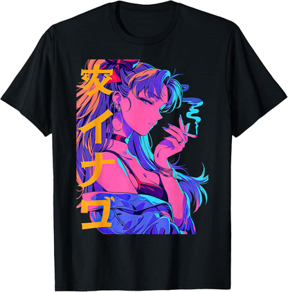Waifu Anime Horror Girl Aesthetic T-Shirt