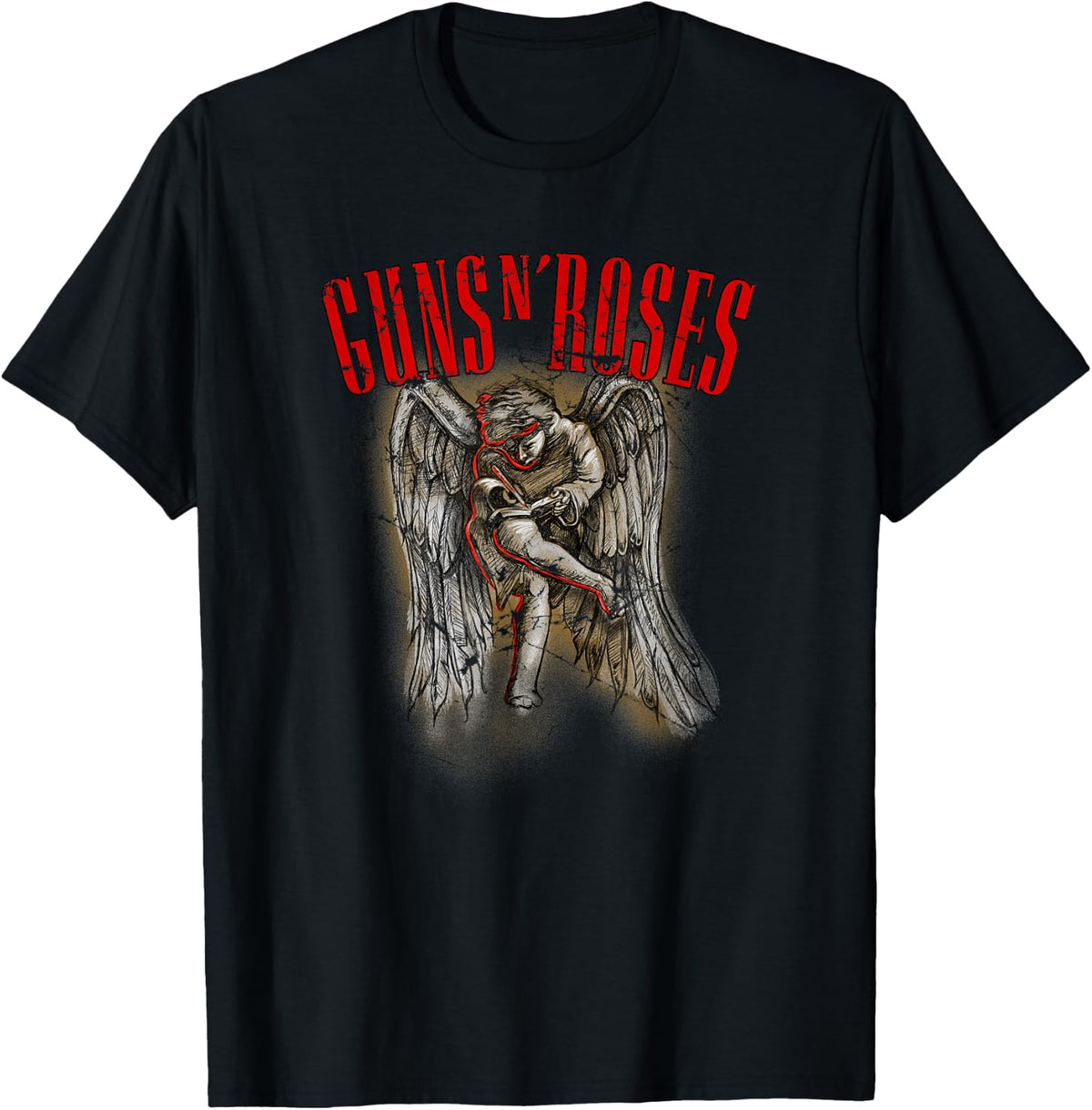 Guns N' Roses Sketch Glow Cherub T-Shirt T-Shirt